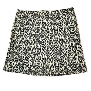 Ripskirt Hawaii Wrap Skirt Ikat Geo Print Velcro Length 1 Black Cream Size Large